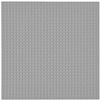 Strictly Briks Large Classic Stackable Baseplates, for Building Bricks, Bases for Tables, Mats, and More, 100% Compatible with All Major Brands, Light Gray, 1 Piece, 10x10 Inches
