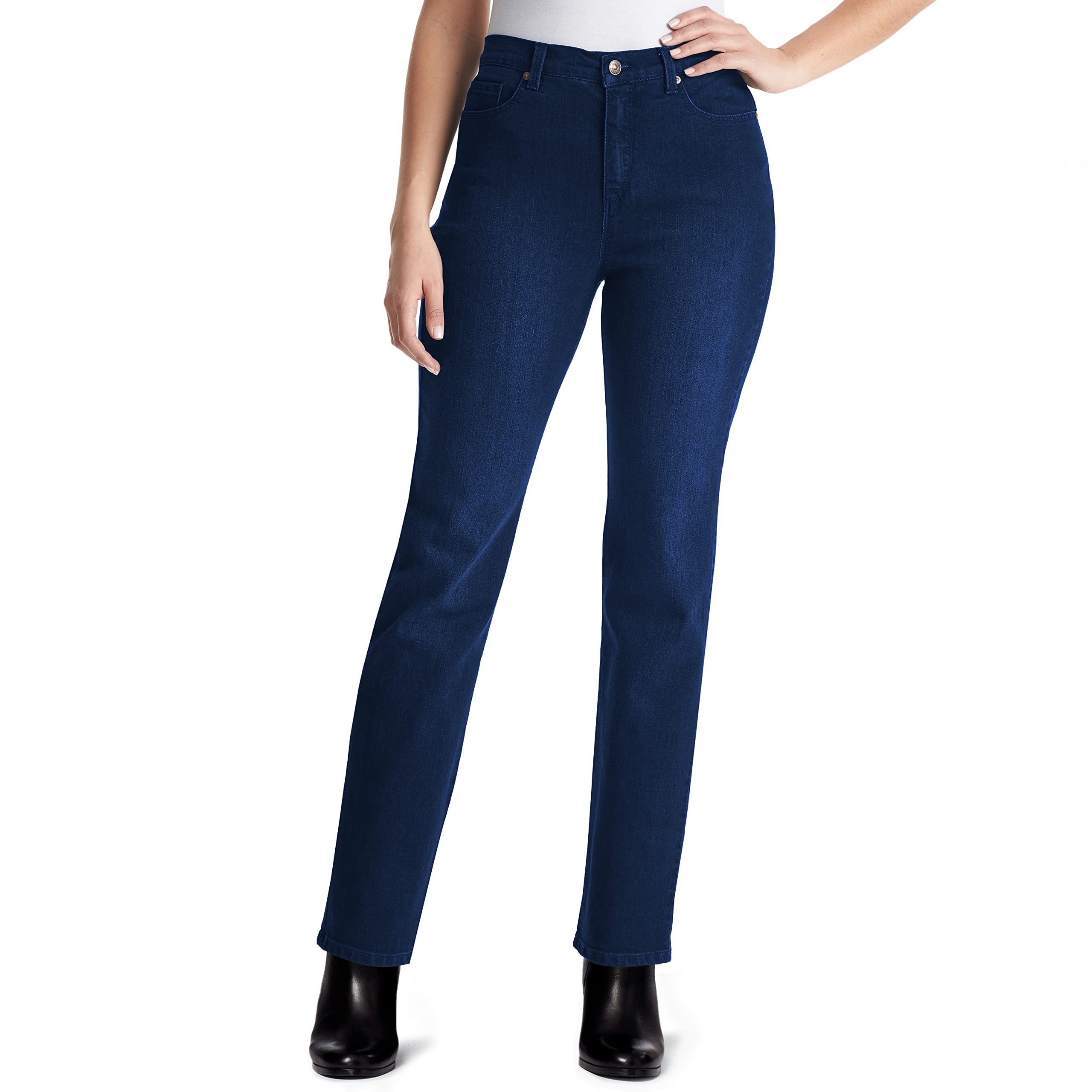 Gloria Vanderbilt womens Amanda Classic High Rise Tapered Jeans, Portland Wash, 6 Petite US