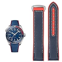 SKM Watch Bracelet For Omega 300 SEAMASTER 600 PLANET OCEAN Silicone Nylon Strap Watch Accessories Watch Band Chain 20mm 22mm belt