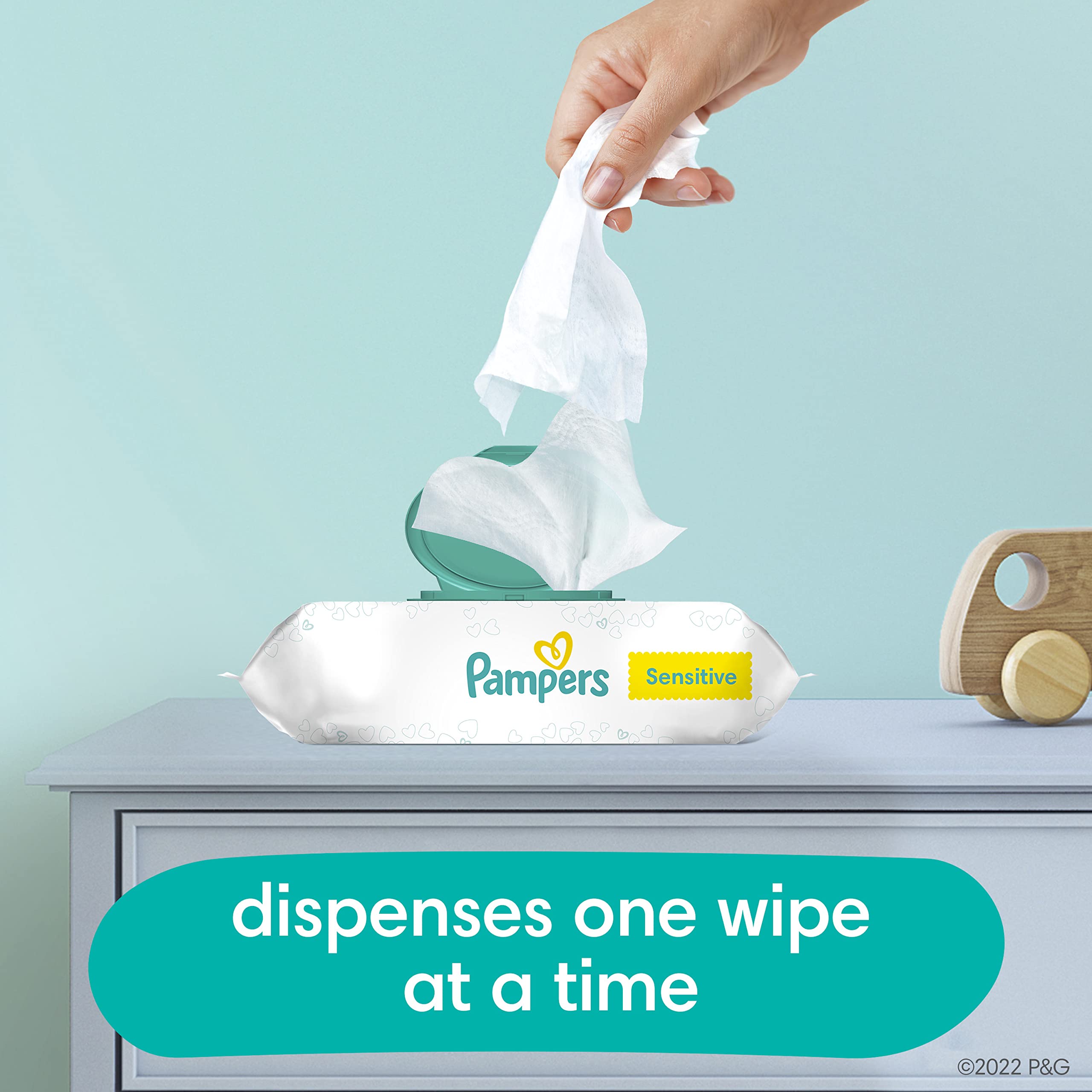 Pampers Baby Wipes Sensitive Perfume Free 7X Refill Packs (Tub Not Included) 448 Count