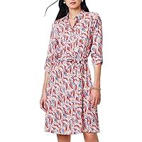 NIC+ZOE Women's Coral Waves Live in Shirt Dress