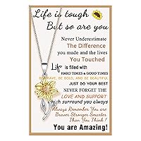 Tarsus Sunflower Necklace, Sunflower Gifts Ideas for Daughter Niece Bestfriend Women Teenage Teen Girls Jewelry