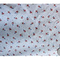 Polycotton Fabric Printed Small Flowers RED / 60