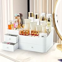 𝐌𝐚𝐤𝐞𝐮𝐩 𝐎𝐫𝐠𝐚𝐧𝐢𝐳𝐞𝐫 Drawers Storage, Makeup Organizer for Vanity, Bathroom Counter Organizer Can Store Cosmetics And Skin Care Products, Suitable for Dressing Table, Bedroom, Bathroom