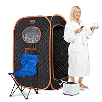 VEVOR Portable Steam Sauna Tent Personal Sauna Blanket Kit for Home Spa, Detoxify & Soothing Heated Body Therapy, Time & Temperature Remote Control with Floor Mat