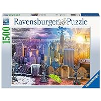 Ravensburger 16008 Day and Night New York Skyline 1500 Piece Puzzle for Adults - Every Piece is Unique, Softclick Technology Means Pieces Fit Together Perfectly, Blue