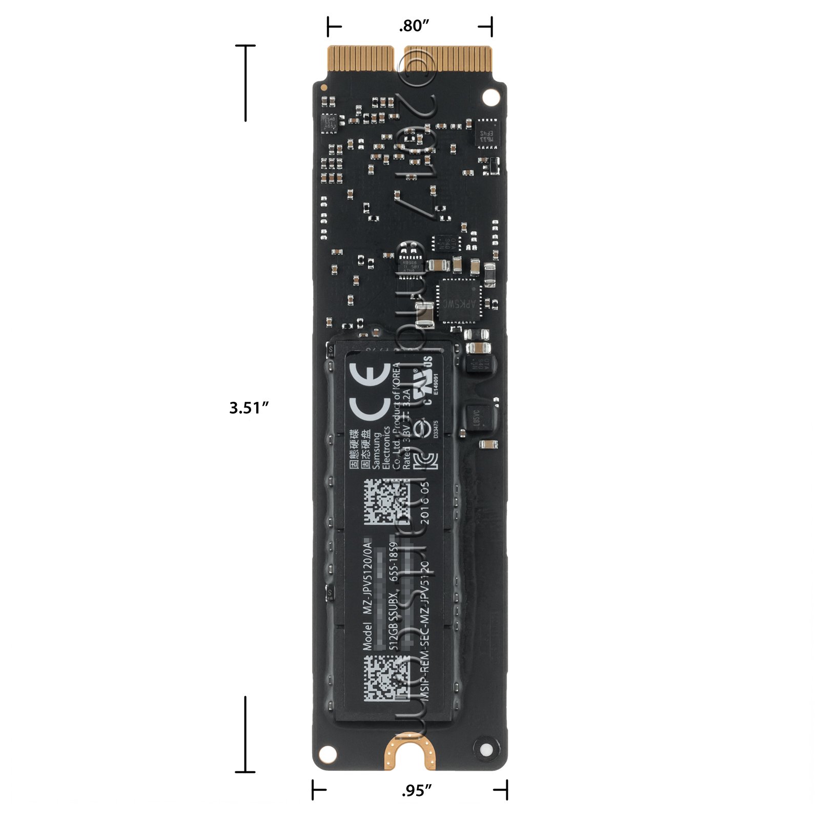 Odyson - 512GB SSD (PCIe 3.0 x4, SSUBX) Replacement for MacBook Air 13