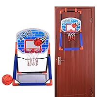 Kid Basketball Hoop,2 in 1 Over The Door Basketball Play Set Indoor Floor Basketball Stand Basketball Hoop for Kids Ages 4-8