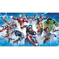 Marvel Avenger Gallery Art Blue Peel and Stick Wall Mural by RoomMates, RMK11411M