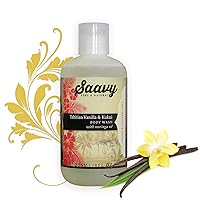 Tahitian Vanilla & Kukui Body Wash | Gluten-Free, Vegan Shower Gel | Natural and Organic Body Soap | 8 oz