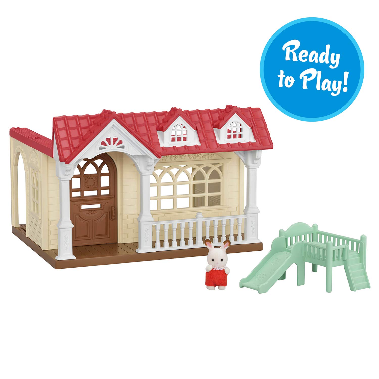 Calico Critters Sweet Raspberry Home Dollhouse Playset with Figure & Furniture Included