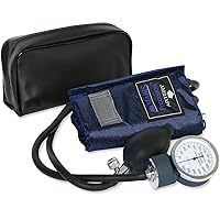 MABIS Precision Series Aneroid Sphygmomanometer Manual Blood Pressure Set with Calibratrated Nylon Cuff and Carrying Case, Adult