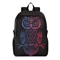 ALAZA Retro Owl Bird Hiking Backpack Packable Lightweight Waterproof Dayback Foldable Shoulder Bag for Men Women Travel Camping Sports Outdoor