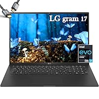 LG gram 17inch Laptop Intel Evo Core i7-1360P - 32GB RAM - 2TB SSD - WQXGA IPS Display - Windows11 Pro - Thunderbolt 4 - Wi-Fi 6E - Backlit Keyboard - Business Laptop - 2023 - Ultrathin - HDMI Cable