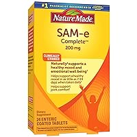Nature Made SAM-e 200 mg Complete, Dietary Supplement for Mood Support, 24 Tablets, 12 Day Supply