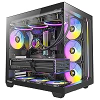 Antec C5 ARGB, 7 x 120mm ARGB PWM Fans Included, Up to 10 Fans Simultaneously, Type-C 3.2 Gen 2 Port, Seamless Tempered Glass Front & Side Panels, 360mm Radiator Support, Mid-Tower ATX PC Case