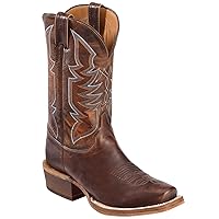 Justin Men's Bender Cocoa Western Boot Wide Square Toe