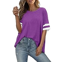 Women Loose Fit T-Shirt Oversized Trendy Casual Half Sleeve Top