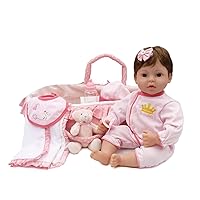 Reborn Baby Doll Handmade Lifelike Toddler Dolls, 18 inch Weighted Realistic Girl Doll, Soft Body Toy Gift Set for Girls Kids Age 3+