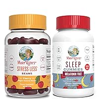 Stress Relief Vita-Beans for Adults & Adult Sleep Gummies NO Melatonin Bundle by MaryRuth's | Magnesium & L-Theanine | Natural Calm, Relaxation, Stress and Mood Support | NO Melatonin | Sleep Support
