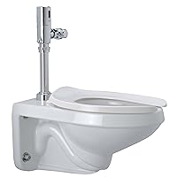 Zurn Z5615.213.00.00.00 1.28 gpf Wall Hung Elongated Toilet System with Exposed Battery Flush Valve