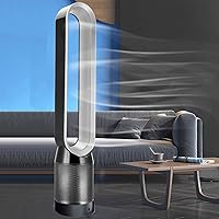 Bladeless Fan 8 Speeds Tower Fan (Silver Black) Summer Floor Fans For Home 120° Oscillating Personal Cooling Fan For Indoor Home Bedroom Office Room 42inch (Color : Black)