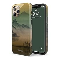 Custom Name Watercolor Mountains Landscape Personalized Phone Case Designed ‎for iPhone 15 Plus, iPhone 14 Pro Max, iPhone 13 Mini, iPhone 12, 11, X/XS Max, ‎XR, 7/8‎