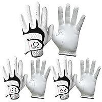 Golf Gloves Men Right Handed Golfer 3/6 Pack Mens Golf Glove Left Right Hand Soft Cabretta Leather All Weather Grip Size S M ML L XL