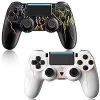 BOKESUYA 2 Pack Wireless Controller for PS4,Wireless Remote Controller with Double Shock/Audio/Six-axis Motion Sensor for Playstation 4/Slim/Pro