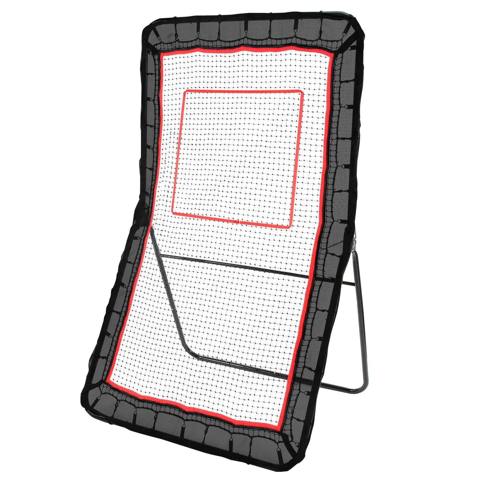 VEVOR Lacrosse Rebounder for Backyard, Volleyball Bounce Back Net, Pitchback Throwback Baseball Softball Return Training Screen, Adjustable Angle Shooting Practice Training Wall with Target