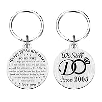 TANWIH 19th Wedding Anniversary Keychain Gifts, 19 Year Anniversary Decoration