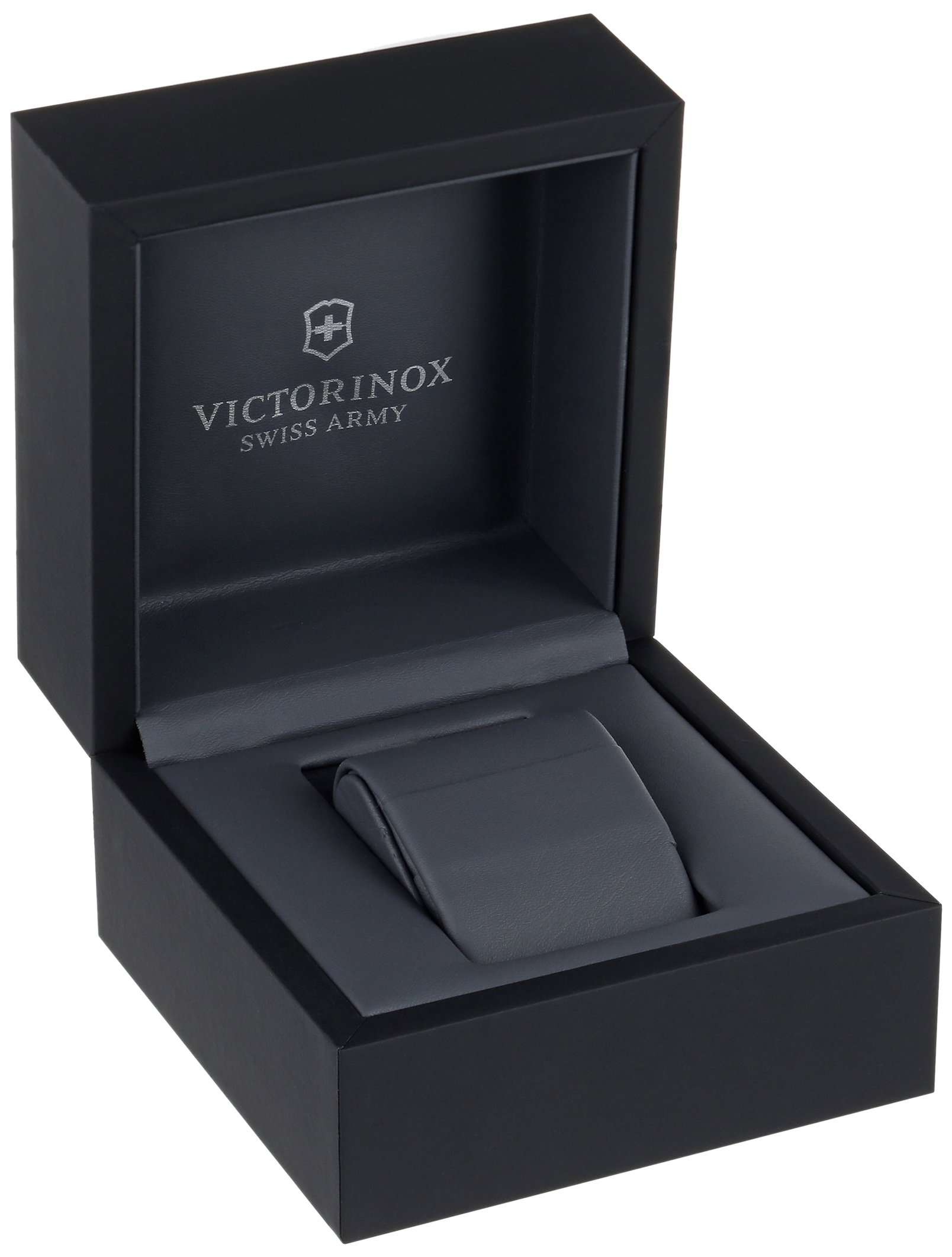 Victorinox Men's Stainless Steel Swiss Quartz Sport Watch with Leather Strap, Black, 21.6 (Model: 241864)
