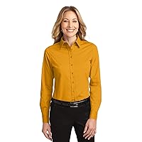 Port Authority Ladies Long Sleeve Easy Care Shirt, Athletic Gold, 6XL