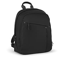 UPPAbaby Changing Backpack / Multiple Storage Compartments / Stroller Strap Attachment / Bottle Insulator and Changing Pad Included / Jake (Black / Black Leather)