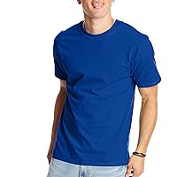Hanes mens Beefy Heavyweight Short Sleeve T-shirt (1-pack) fashion t shirts, Deep Royal, X-Large US