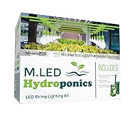 Miracle LED Hydroponics LED Indoor Grow Light Kit - Includes 2 Ultra Grow Full Spectrum 150W Replacement Grow Light Bulbs & 1 2-Socket Corded Fixture with SproutMatic Timer (6-Pack)