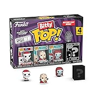 Funko Bitty Pop! The Nightmare Before Christmas Mini Collectible Toys 4-Pack - Santa Jack, Sandy Claws, Vampire Teddy with Duck & Mystery Chase Figure (Styles May Vary)