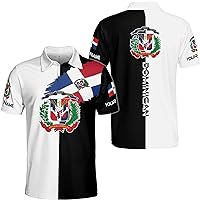 Camelliaa Shop Personalized Name Dominican Flag Dominican Pride Men & Women Polo Shirt S-5XL