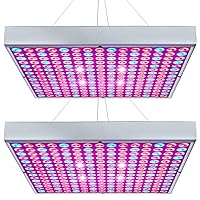 LED Grow Light 225 LEDs Plant Lights Red Blue White Panel Growing Lamps for Indoor Plants Seedling Vegetable and Flower (2 Pack)