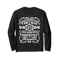 50 Year Old Gifts Vintage 1972 Man Myth Legend 50th Birthday Long Sleeve T-Shirt