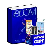 HUTA - BOOM (2nd Album) Album+Pre Order Limited Benefits+BolsVos K-POP eBook (21p),1EA BolsVos Sticker for Toploader, Photocards