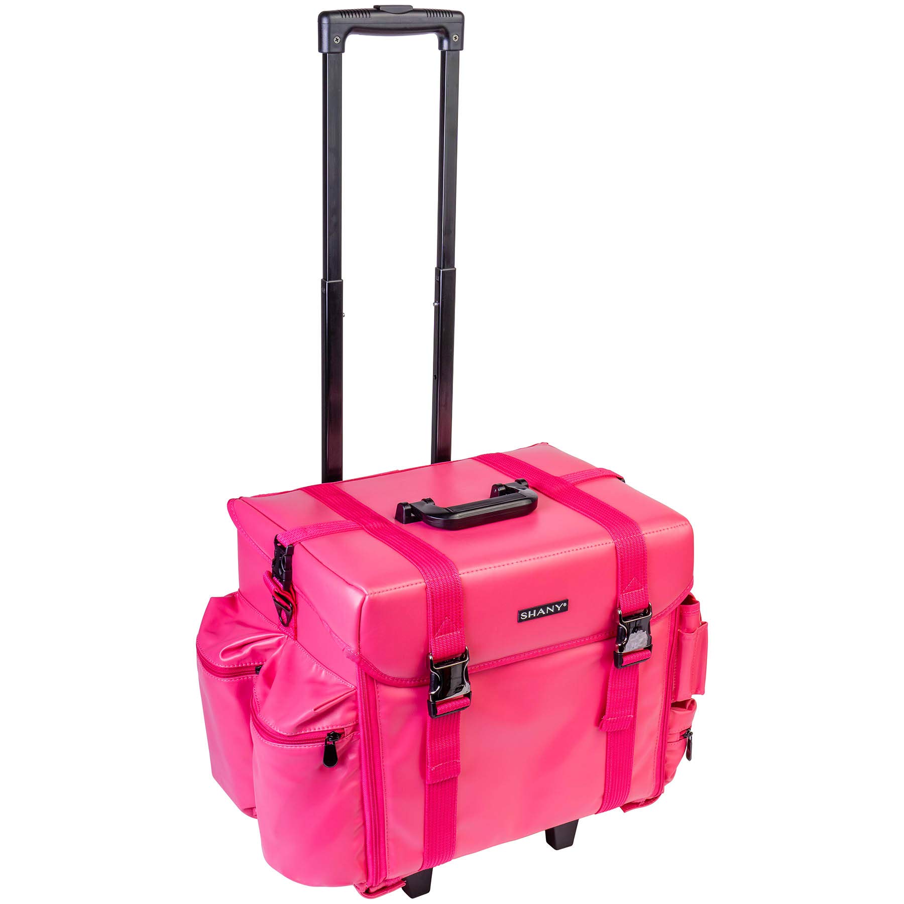 SHANY Makeup Artist Soft Rolling Trolley Cosmetic Case with Free Set of Mesh Bags - Sweetheart