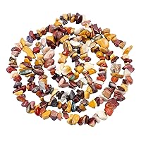 1 Strand Adabele Natural Mookaite Jasper Healing Gemstones Smooth Free-Form Loose Chips Beads 32 Inch for Jewelry Craft Making GZ1-28