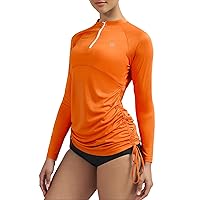 Ewedoos Women's Rash Guard Shirts UPF 50+ Swim Shirts for Woman Long Sleeve Swim Tops Sun Protection Clothing Swimsuits