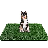 Grass Pad for Dogs 59.1 x 39.4 inches, Strong Absorbency Soft and Real Grass for Pets Potty Training, Easy to Clean Fake Grass for Dog Indoor Outdoor Use (1 Pack)