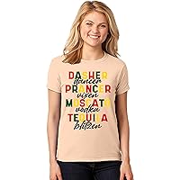 TEEAMORE Dasher Dancer Prancer Vixen Moscato Vodka Tequila Blitzen T-Shirt