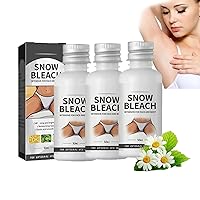 3Pcs Snow Bleach Cream for Private Part,Skin Snow Bleach Cream for Face and Body, Intimate Areas-Underarm, Neck, Armpit, Knees, Elbows, Dark Spot Remover Cream (4)