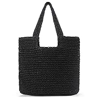 Hand-woven Straw Rattan Beach Tote Bag for Women Large Summer Woven Straw Bag Lightweight Shoulder bag