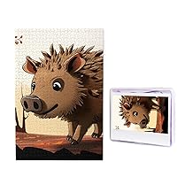 1000 Piece Puzzle - Wild Boar Animation Puzzles for Adults Challenging Jigsaw Puzzle Personalized Picture Puzzle Wooden Jigsaw Puzzles 29.5