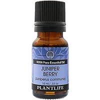 Plantlife Juniper Berry Aromatherapy Essential Oil - Straight from The Plant 100% Pure Therapeutic Grade - No Additives or Fillers - 10 ml
